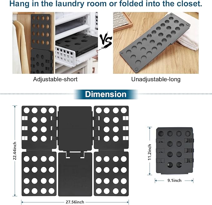 Shirt Folder Board Adult Clothes Folding Board tshirt Folding Helper Durable Plastic Laundry Folders One for Multiple Sizes Quickly Standardize the Folding of Clothing