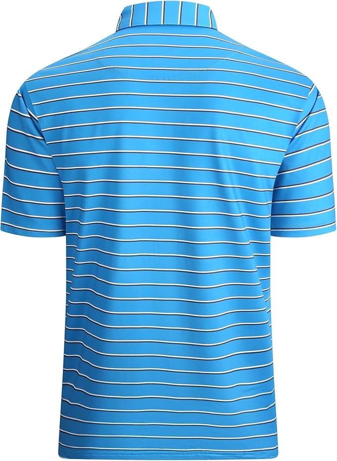 Alex Vando Mens Golf Shirt Moisture Wicking Quick-Dry Short Sleeve Casual Polo Shirts for Men