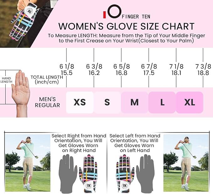 Ladies Golf Gloves Women Right Handed Golfer Left Hand Value 2 Pack with Ball Marker Leather All Weather Grip Breathable Soft Gift Set