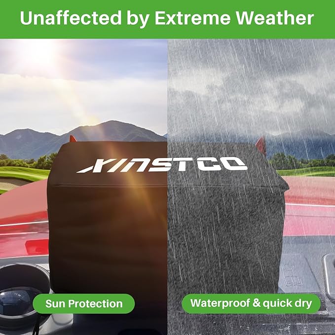 Golf Cart Waterproof Touchscreen Cover with Drawstring, Oxford Fabric Screen Cover Fits for Evolution & Denago Golf Cart,Evolution Golf Cart Accessories, Dustproof, Sun Protect, Black