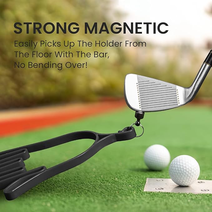 FINGER TEN Golf Gloves Stretcher Universal with Strong Magnetic Carabiner Clip 2 Pack, Durable Glove Support Plastic Holder Hanger Keeper Dryer, Size Large XL for Men Women