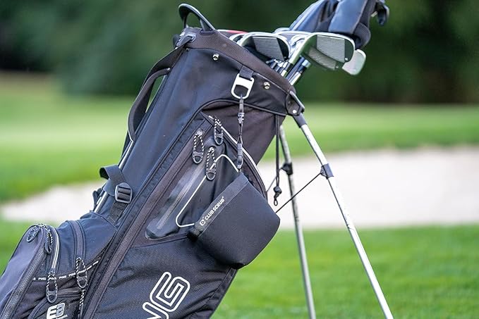 Club Scrub Golf Club and Golf Ball Cleaning Bag, Waterproof Clean Face Technology Liner, Detachable Clip, Machine Washable, Cleans Club Grooves, Dry Exterior (Neoprene or Microfiber Option Available)