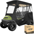 10L0L 2 Passenger Golf Cart Driving Enclosure for Club Car Precedent/Onward/Tempo, 4-Sided Clear Window 600D Rain Cover All Weather Windproof Waterproof