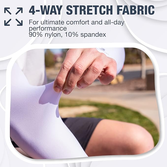 SportsTrail Cooling Arm Sleeves for Men & Women – Breathable, UV Sun Protection, Sports Arm Sleeves for Women, Men & Youth