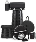 2025 Upgraded Collapsible Stool & 3-in-1 Cushioned Carry Bag, Adjustable Height Folding Stool, Telescopic Camping Chair Retractable Seat or Footrest for Outdoors & Travel, Max 620lbs