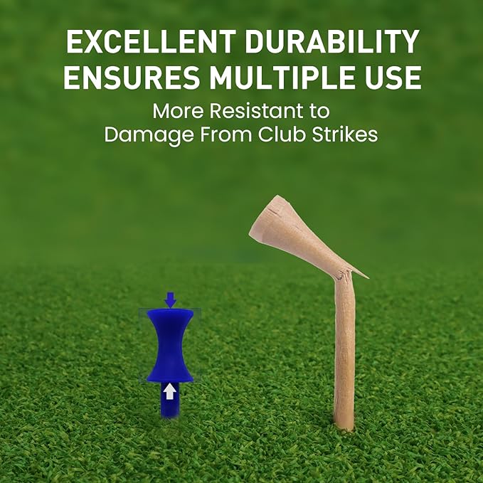 FINGER TEN Plastic Golf Castle Tees Step Down Unbreakable Mixed or Same Height Value 100 Count, 2 3/4, 2 1/4, 2, 1 3/4, 1 1/2 Inch Length Colorful for Practice