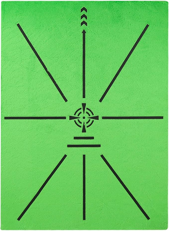 Golf Hitting Mat Golf Training Accessories for Swing Path Feedback 16.5"x12.5" with Replaceable Velvet Mat Practice Trainer Matt for Men Women Kids
