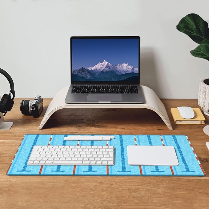 Swimming Pool Mouse Pad, Large Big Gaming Mouse Pad Desk Pad, Mousepad with Non-Slip Rubber Base, Extended XXL Mouse Mat for Computer Laptop Office Accessories