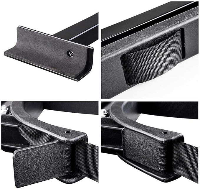 Universal Golf Cart Bag Holder Bracket Fit for Yamaha, EZGO and Club Car Rear Seat Kits, Golf Cart Rack Designed for 1-Inch Square Tube with Nylon Strap Attachment for Securing Golf Bag