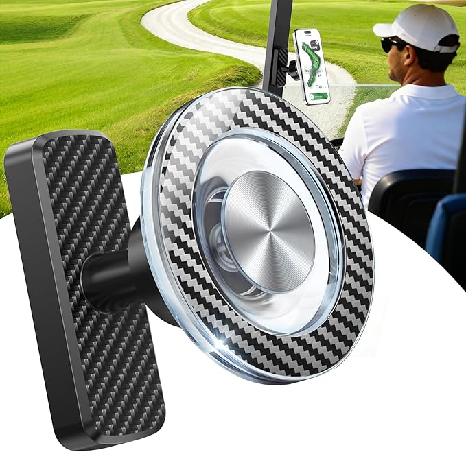 Golf Gifts for Men Dad Him Unique, Magnetic Golf Cart Phone Holder Mount for Golf Cart, 360° Rotation Golf Accessories for Men Golfers, Mens Gifts for Birthday Valentines Day, Husband Gifts from Wife