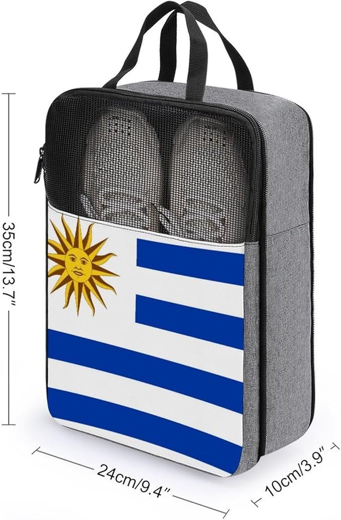 Reusable Portable Sneaker Bags Travel Shoe Bags for Storage and Packing Shoes Storage Pouch (Uruguay Flag)