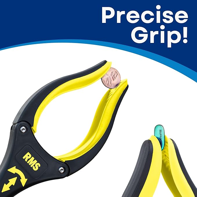 RMS 2-Pack 34 Inch and 21 Inch Grabber Reacher with Rotating Jaw - Mobility Aid Reaching Assist Tool