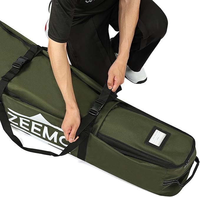ZEEMO Golf Travel Bag, Full-Open Protective & Wheeled Airline-Approved Case for Clubs, Cart&StandBag, Soft-Sided Waterproof Cover Made of Heavy Duty Oxford