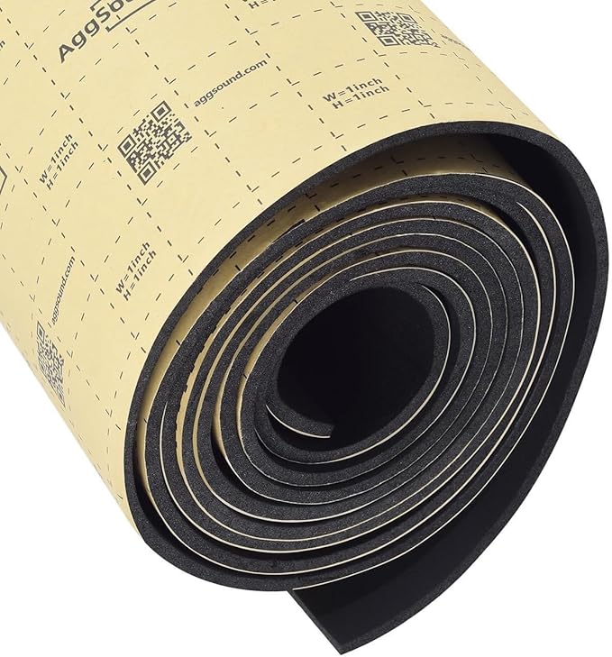 Sound Deadening Mat 157mil(4 mm) 107.64sqft - Closed Cell Foam Car Sound Deadening Material - Self-Adhesive Hood Insulation Heat Shield Auto Sound Dampening