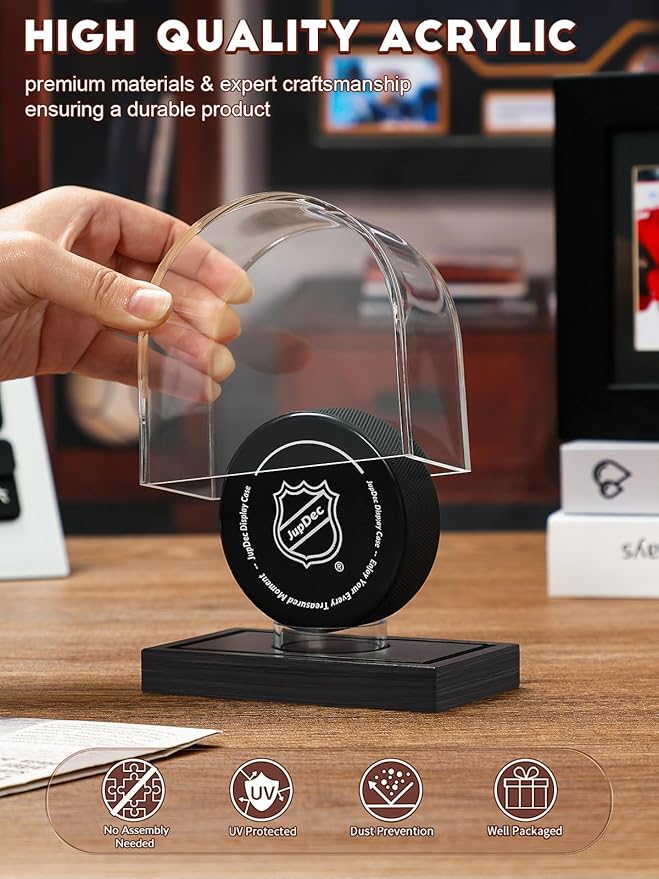 Hockey Puck Display case Acrylic Black