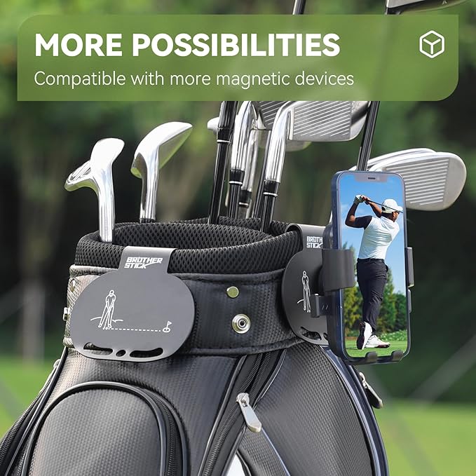 Metal Landing Pads for Golf Bag Accessories for Men Metal Clips for Quick and Easy Access of Golf Bags, Magnetic Golf Towels, Magnetic Golf Rangefinder Strap Golf Accessories Golf Gifts