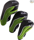 Andux Golf Club Driver Wood Head Covers with Hook & Loop Set of 3