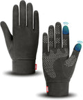 Aegend Lightweight Winter Gloves for Men Women, Warm Running Gloves Touchscreen Thermal Glove Liners for Cold Weather Driving, Cycling & Hiking, Non-Slip, Elastic Cuff, Stretchy, Durable
