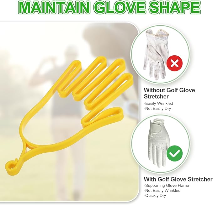 PATIKIL Golf Gloves Stretcher,Plastic Keeper Support Rack Holder Dryer Hanger Frame with Hanging Hooks