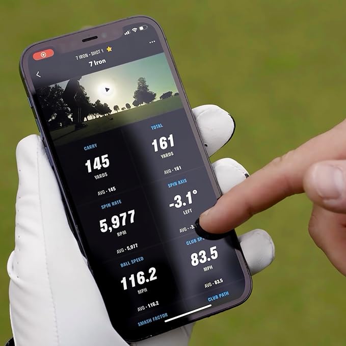Full Swing Kit Golf Launch Monitor | Portable Indoor/Outdoor Swing Data Analyzer | 16 Club & Ball Metrics | 4K Camera & OLED Display