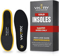 VKTRY Gold for Cleated Shoes - Carbon Fiber Performance Insoles - Customized Athletic Inserts for Soccer & Track | Shock Absorption, Run Fast, Jump High, US: Men 9-9.5, Women 11-11.5, <120lb