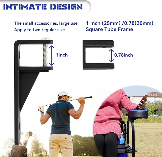 XUANYUDG0769 Golf Cart Armrest with Cup Holder for EZGO TXT Club Car DS Precedent and Yamaha Rear Seat Kit, Upgrade Support Frame/No Need Drilling Arm Rest