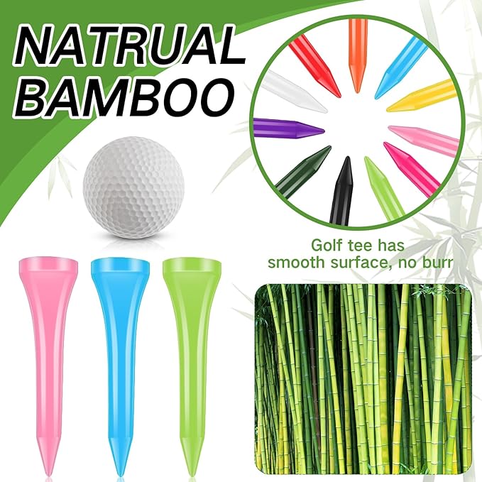 Mudder 600 Pack Golf Tees Bulk Wooden Golf Tees Multicolor Wood for Men Balls Accessories