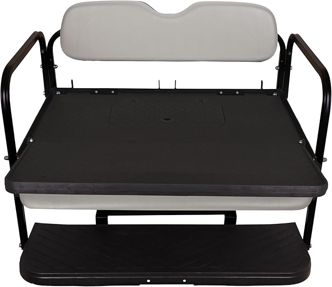 GTW MACH3 Golf Cart Rear Seat Kit Compatible with Club Car Precedent, Tempo, Onward Golf Carts | Fits 2004-Up Models | Steel Frame with Dove Gray Cushions