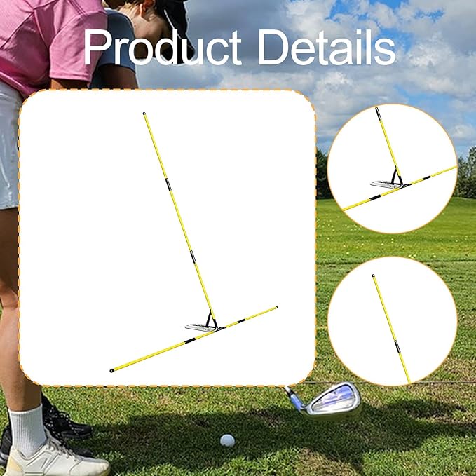 Colaxi Golf Alignment Sticks Holder, Practice Rod Correct Posture Golfer Golf Training Auxiliary Tool for Yard