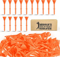 FINGER TEN Unbreakable Golf Tees Plastic 3 1/4 inch Value 50/100 Pack, Low Friction & Low Ball Spin Long Tees to Improve Distance & Accuracy, Durable Tees with Assorted Colors to Practice