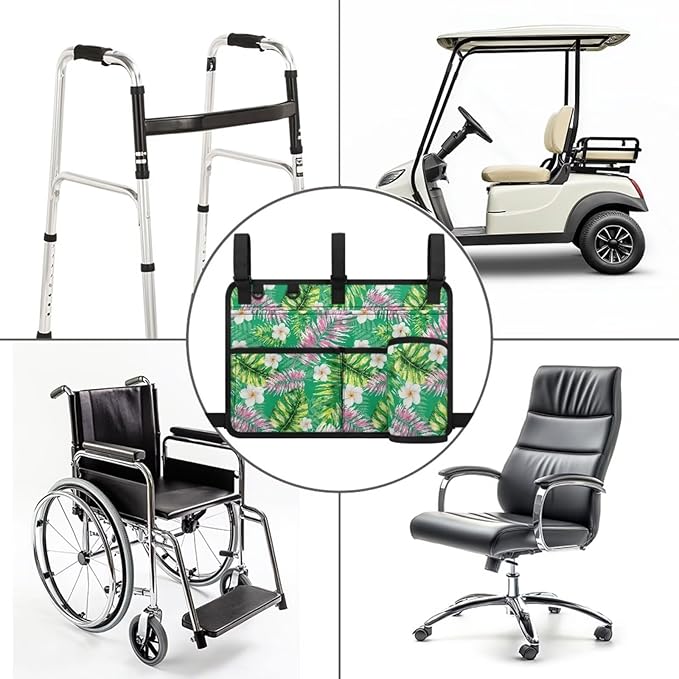 Fashion Golf Cart Rear Seat Organizer Lightweight Storage Bag Accessories for Club Car, Wheelchair and Walker