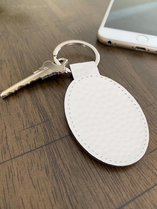 LaserGram Oval Keychain, Disc Golf, Personalized Engraving Included