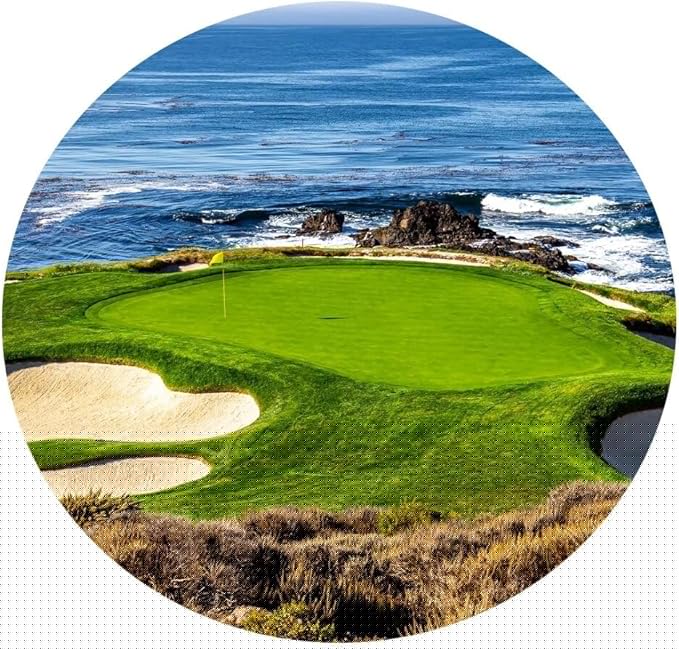 USA California Golf Course Wall Art for Living Room Bedroom Bathroom Home Decorations Golf Course Picture Poster Print on Canvas Modern Artwork Framed Ready to Hang(12''H x 16''W)