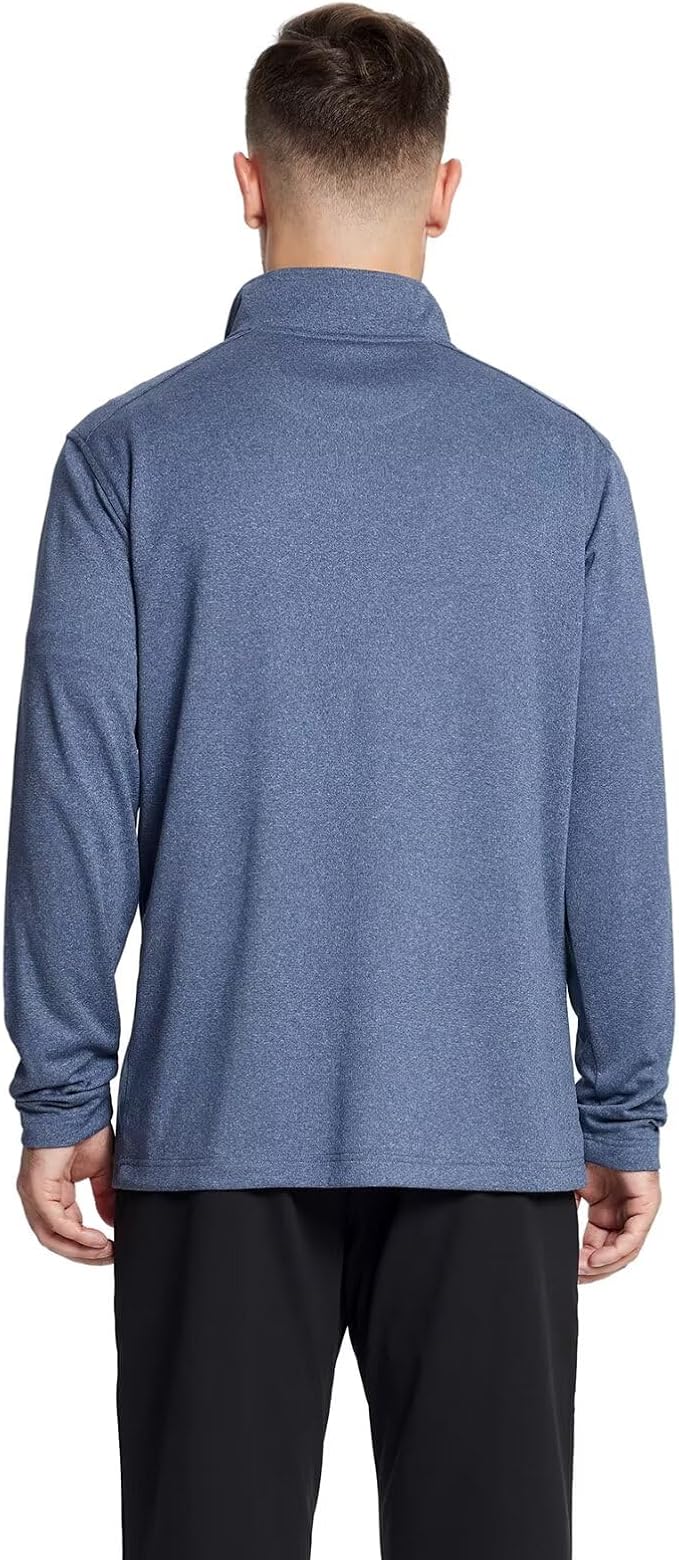 M MAELREG Quarter Zip Golf Pullover Men Dry Fit Long Sleeve Performance Wicking Mock Neck 1/4 Zip Pullover Mens Sweatshirt