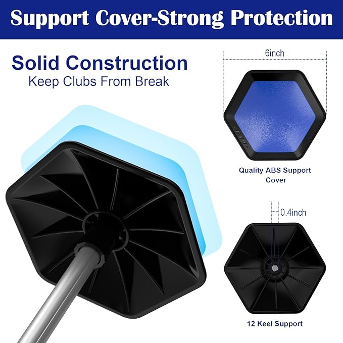 Golf Travel Bag Support Pole Aluminium Golf Travel Bag Pole 52In to Protect Golf Clubs from Impacts,Retractable Shaft Fit Golf Bag