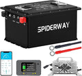 48V 105Ah Lithium Battery Golf Cart with 25A Charger, 48V LiFePO4 Battery, LCD Monitor & Mobile APP, 6000+ Cycles 48V Golf Cart Battery, Built-in 200A BMS, Max 10.24kW Output, Perfect for Golf Carts