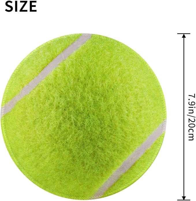 Tennis Ball Round Mouse Pad, Small Gaming Mousepad with Stitched Edge, Non-Slip Rubber Base Mouse Mat Office Desk Accessories for Laptop Computer Decor 7.9 X 7.9 Inch