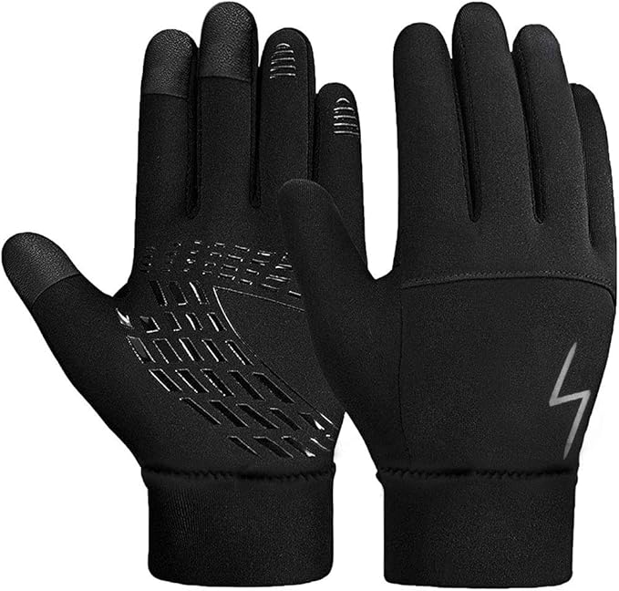 Kids Winter Gloves Back Water Repellent Touchscreen Warm Fleece Anti-Slip for Boys Girls Teen 3-15 Years