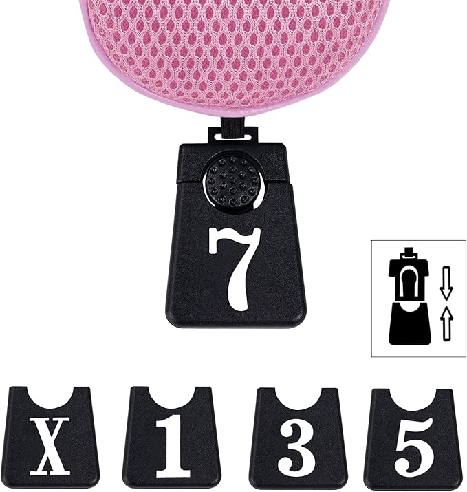Andux 3pcs/Set Golf 460cc Driver Wood Club Head Covers Long Neck with No. Tags