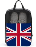 Gym Sport Shoe Pouch British UK Flag Portable Travel Shoe Bag with Zipper Reusable Portable Sneaker Bags for Gym