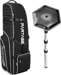 Partage Golf Travel Bag with Wheels, Golf Travel Case for Airlines, 900D Heavy Duty Oxford -Black
