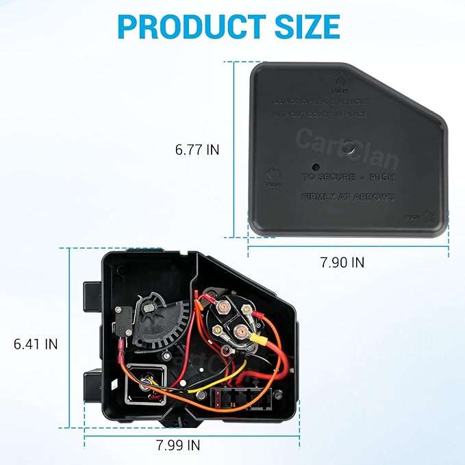 Club Car Electrical Component Box Asm/Electrical Box Cover Suitable for 1992-2015 Club Car DS Gas Golf Carts, OEM# 1015777/102711201, 1015373, 1013609, 1014808, 1015372