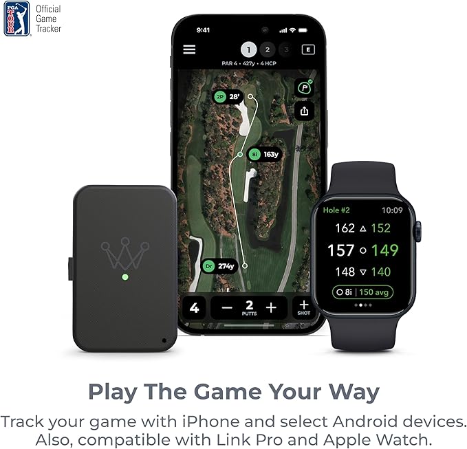 Arccos Golf Pride MCC & Tour Velvet Smart Grips: A.I. Powered Caddie, A.I. GPS Rangefinder & Smart Club Distances