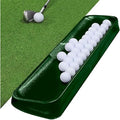 Golf Ball Tray, Dark Green | 100-Ball Capacity | Heavy-Duty High-Impact Plastic Dispenser | Universal Fit for All Golf Hitting Mats, Practice & Simulators