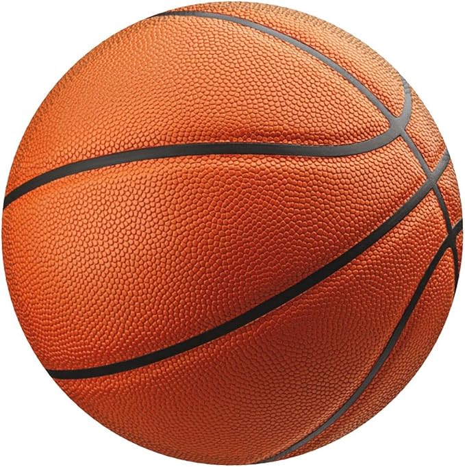 Basketball Ball Fun Sport Round Mouse Pad, Small Gaming Mousepad with Stitched Edge, Non-Slip Rubber Base Mouse Mat Office Desk Accessories for Laptop Computer Decor 7.9 X 7.9 Inch