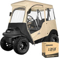 10L0L 2 Passenger Golf Cart Driving Enclosure for Club Car Precedent/Onward/Tempo, 4-Sided Clear Window 600D Rain Cover All Weather Windproof Waterproof