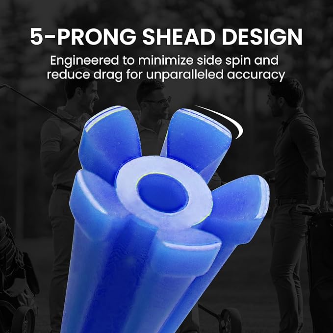 FINGER TEN Golf Tees Plastic Unbreakable Easy to Find Bulk Value 500 Count, 2 3/4 3 1/4 Inch Stable Tee Driving Range Reduce Friction, Green Red White USA Flag Practice