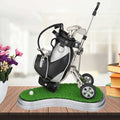 Golf Gift Golf Pens Holder, Golf Bag Holder with 3 Pieces Aluminum Pen Golf Bag Pencil Holder for Men