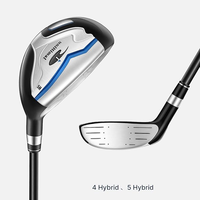 Complete 9-Piece Golf Club Set for Men, Right Hand, Includes Stand Bag