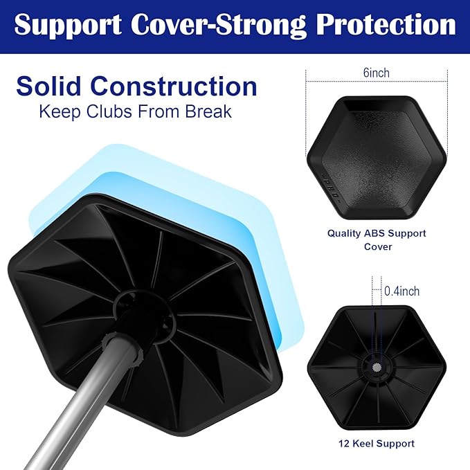 Golf Travel Bag Support Pole Aluminium Golf Travel Bag Pole 52In to Protect Golf Clubs from Impacts,Retractable Shaft Fit Golf Bag